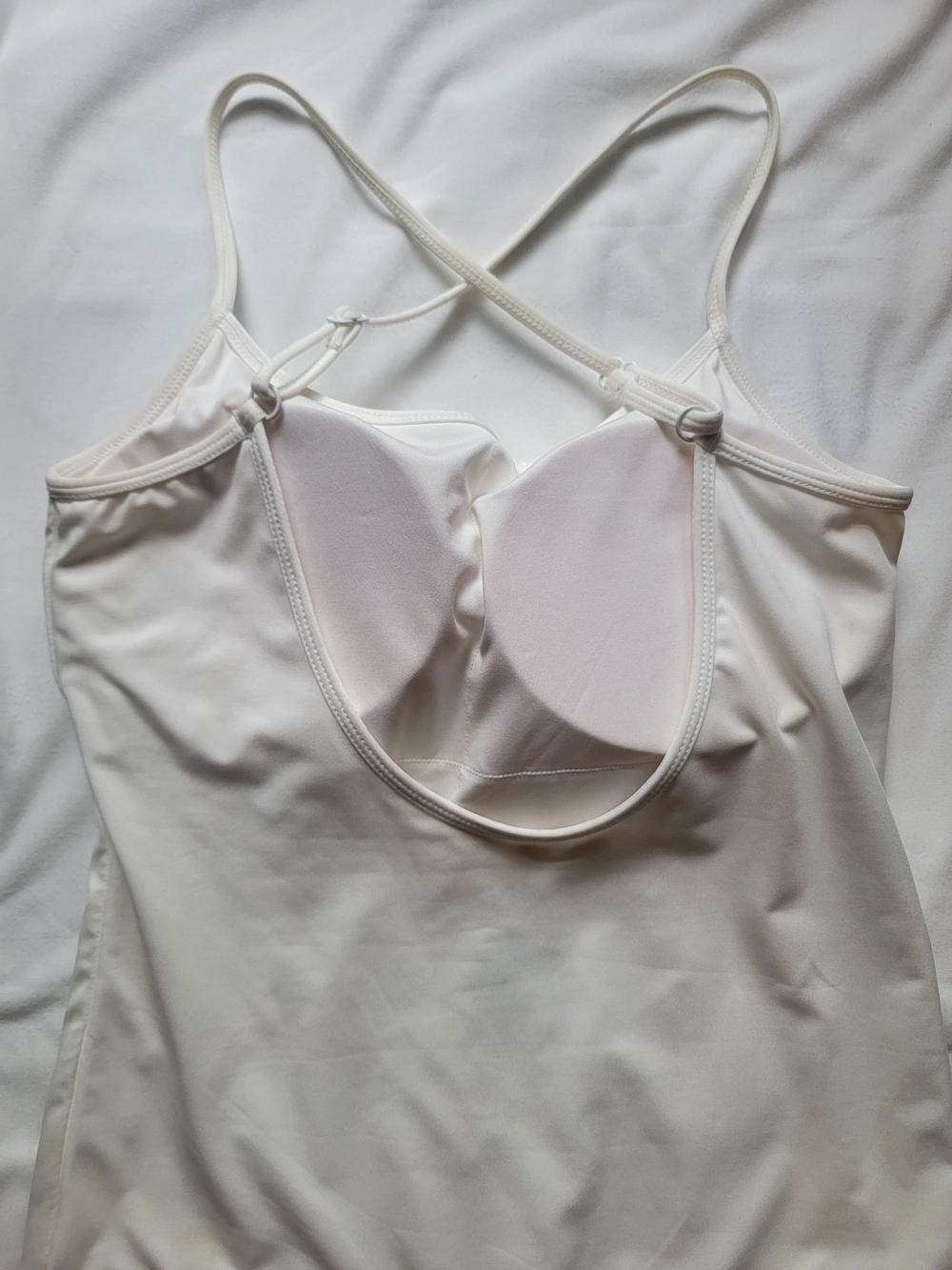 Klassy Network White Cross-Back Bodysuit - Picture 3 of 5